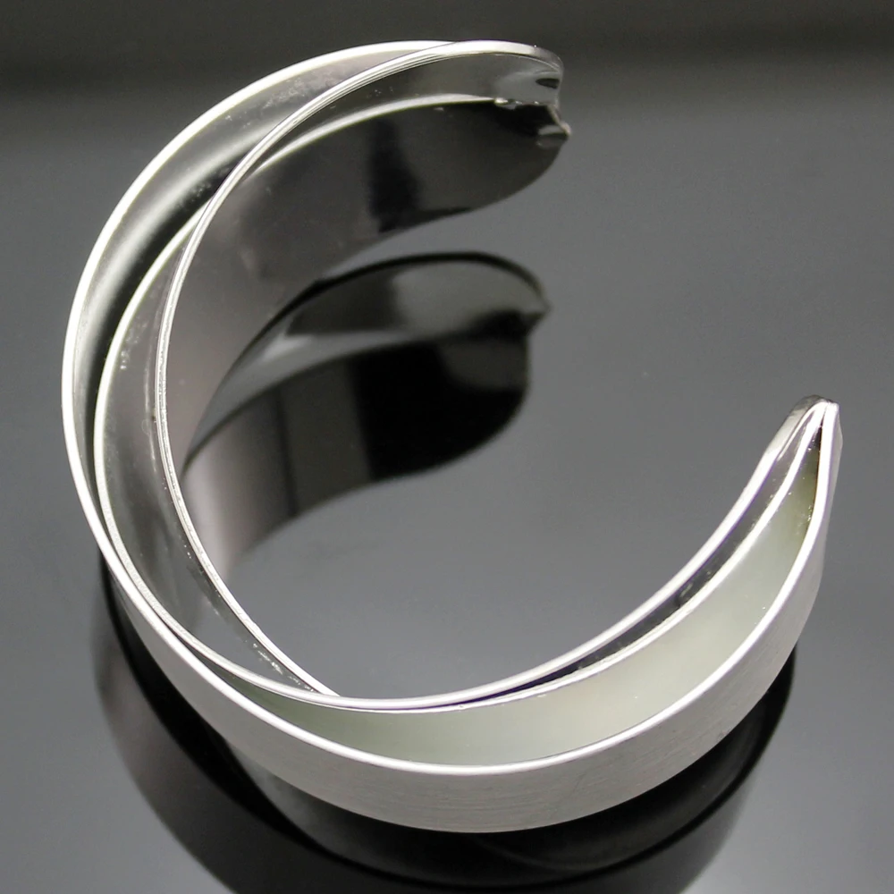 Тройная русская Свадьба матовый посеребренный простой широкий массивный