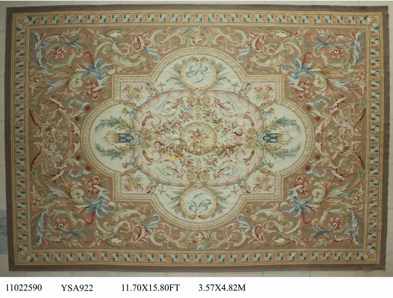 Тканая обивка ткань Aubusson ковер во французском стиле античный Французский