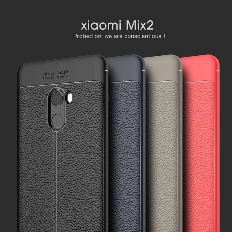 Роскошный для Xiaomi Mi Mix 2 Противоскользящий кожаный чехол 2S Ультратонкий Мягкий