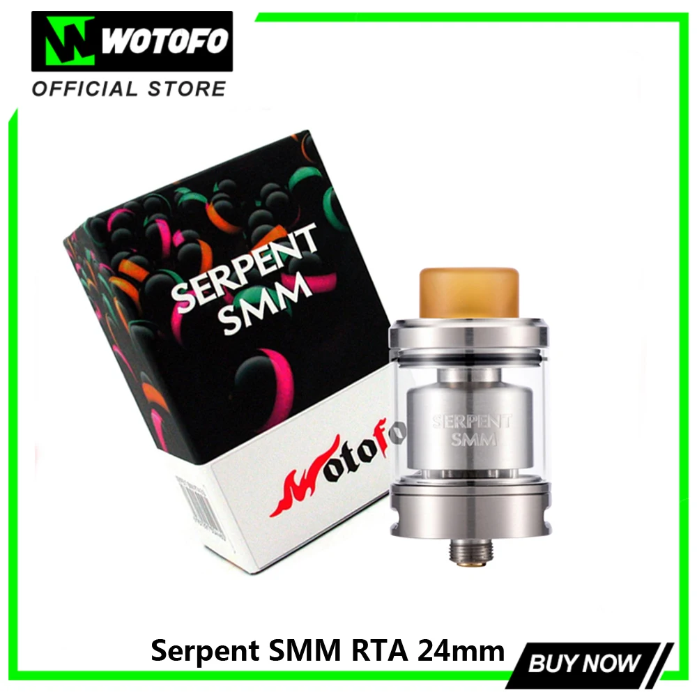 Wotofo змей SMM 4 мл RTA резервуар 510 нить 24 мм одной катушки 304 Нержавеющая сталь