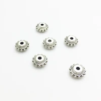20pcslot alloy round shape spacers beads antique silver plated diy beads for jewelry making 72 5mm
