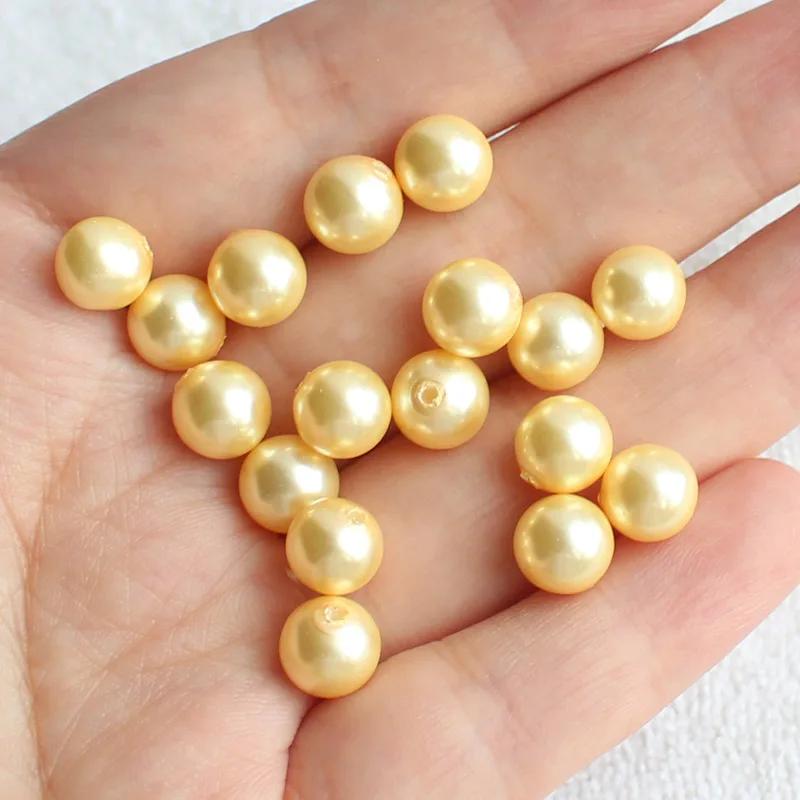 Полупросверленные круглые бусины 8 мм 20 шт. для изготовления ювелирных изделий