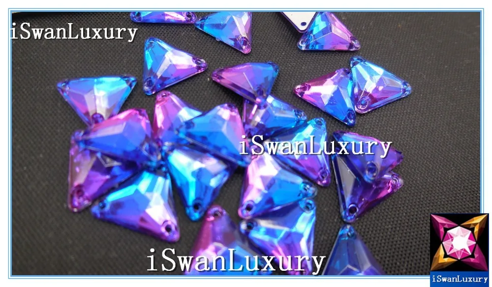 Стразы для шитья богини треугольные королевские фиолетовые 12 мм|strass stone|crystal