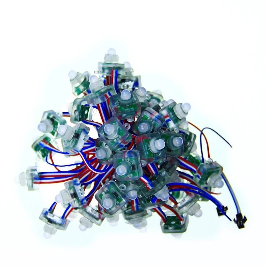 

Color Changing Square DC 5V IP68 LED Pixel Modules 50pcs/string WS2811 Dream Color RGB Addressable LED Pixel String Light