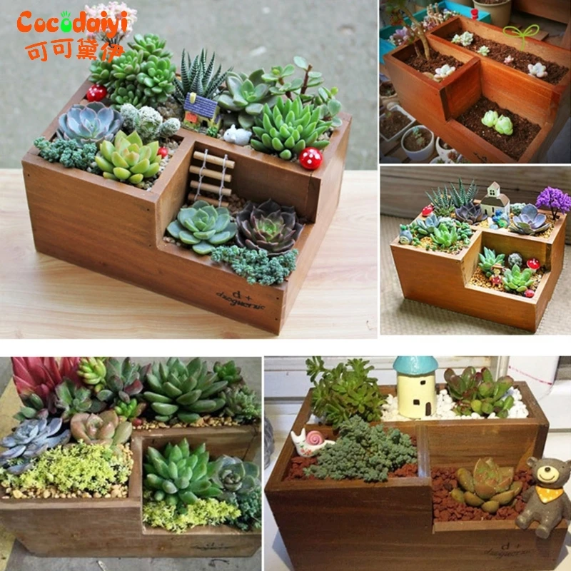 Деревянный садовый плантатор для трав оконная коробка растений с суккулентами|box