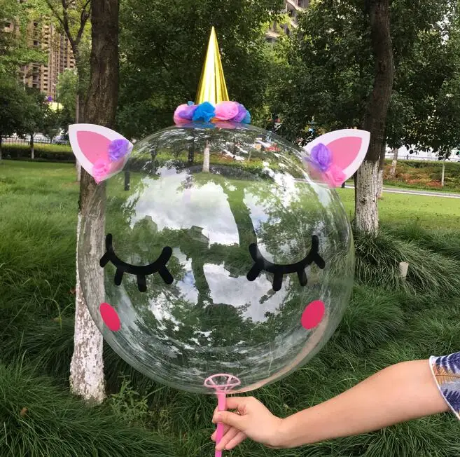 24inch bubble 1 набор, уникальные детские вечерние наклейки с лошадью, 36 дюймов, воздушные шары "сделай сам", воздушный шар, декор для дня рождения - Цвет: 24inch bubble