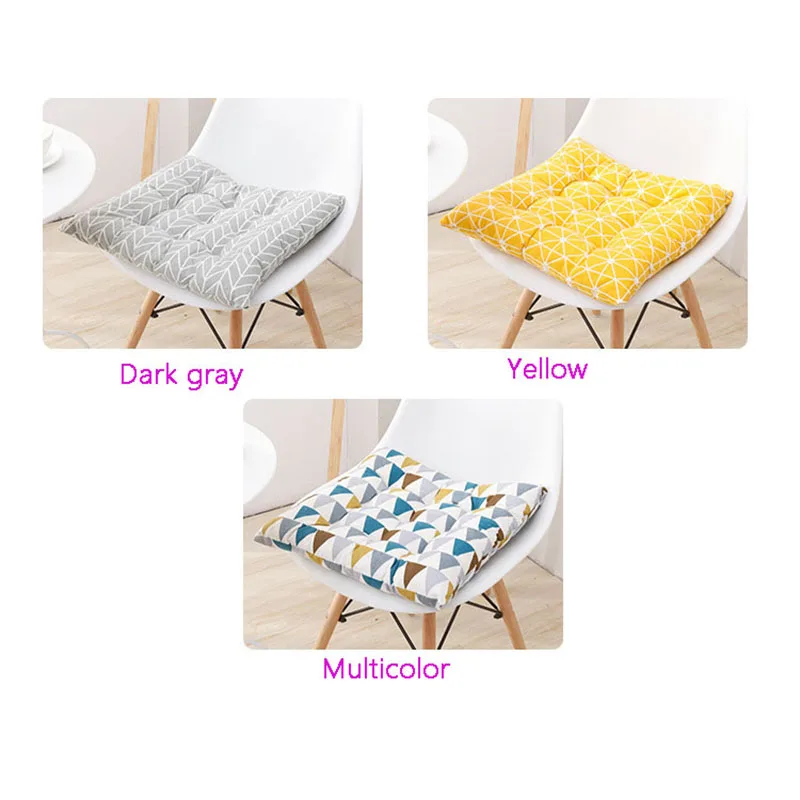 Квадратная моющаяся подушка на спинку сиденья из хлопка и льна с поясом для дома