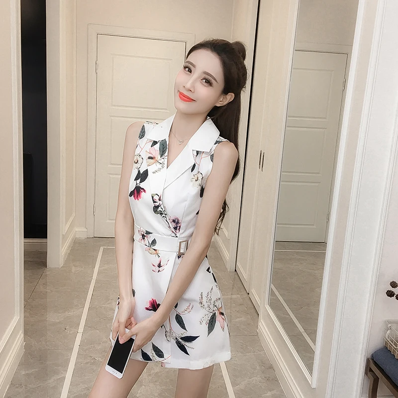 JSXDHK Для женщин Винтаж цветочным принтом верхняя одежда для девочек с отложным