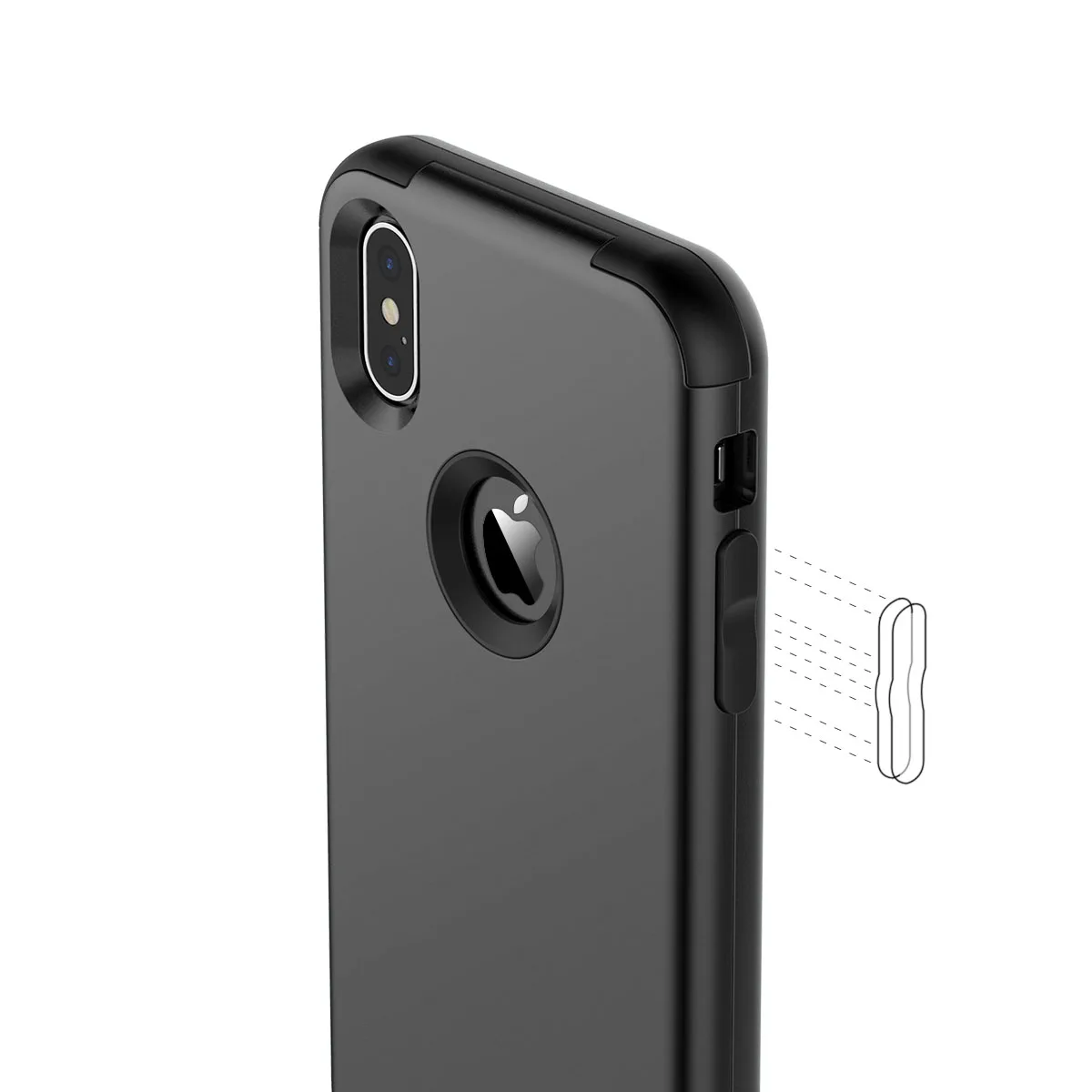 Yokata 360 Защитный чехол для iPhone X 3 в 1 дизайн качественная защитная задняя крышка