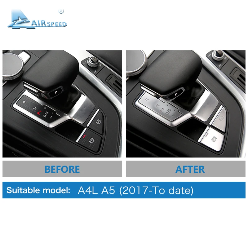 Airspeed LHD для Audi A5 аксессуары A4L B9 кнопка наклейка интерьер переключения передач