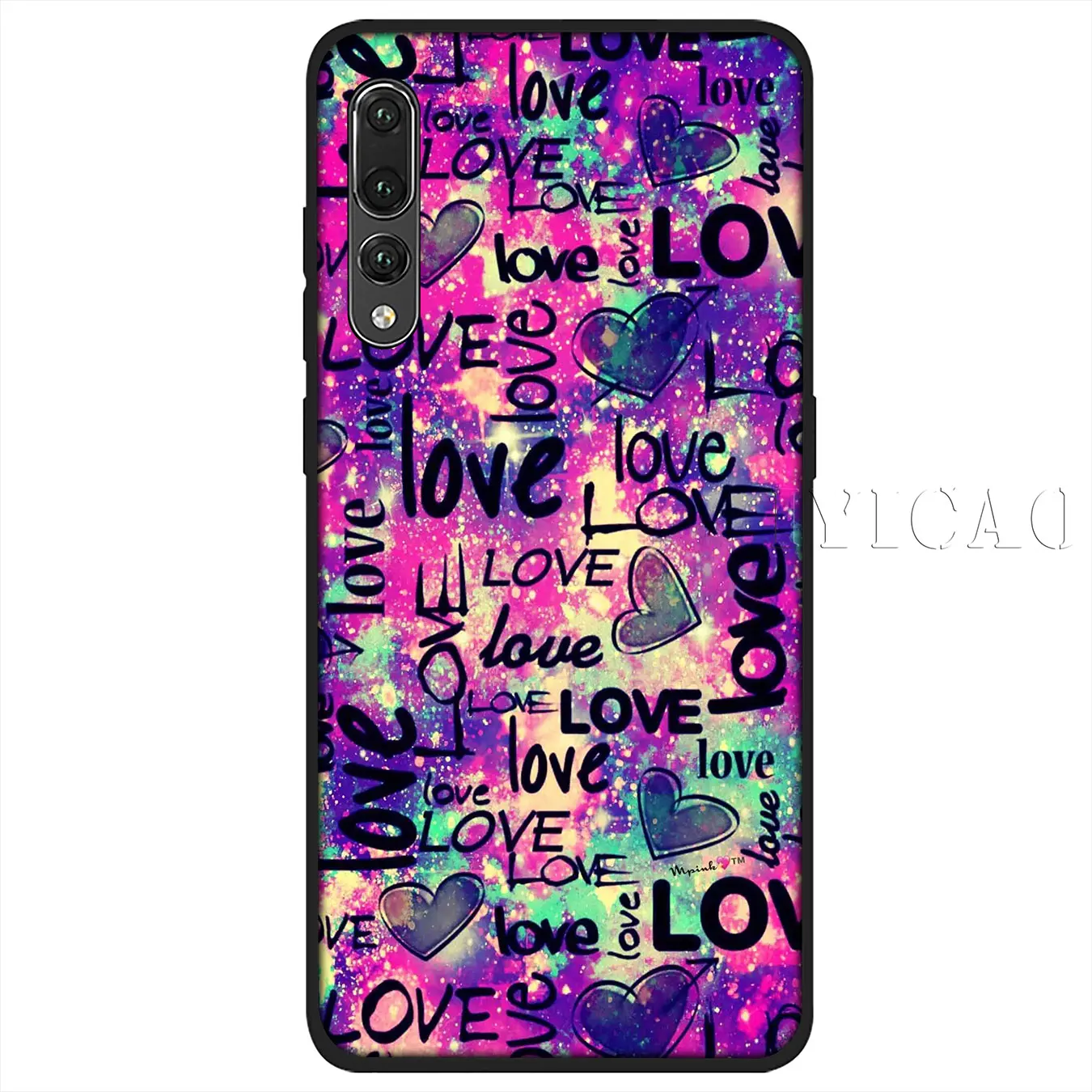 Мягкий силиконовый чехол IYICAO Love Is LGBT Rainbow Heart для Huawei P30 P20 Pro P10 P9 P8 Lite Mini 2017 2016 P smart Z