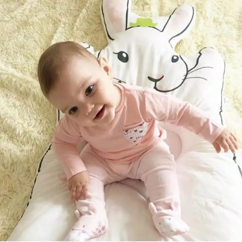 Детский игровой коврик женские зимние домашние тапочки с милыми кроличьими