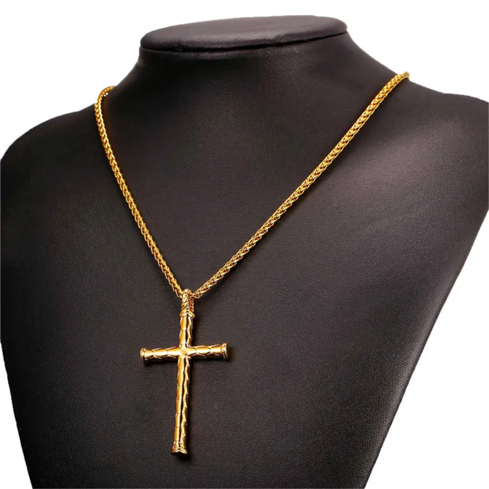 Ожерелье с подвеской в виде креста черной шкале для Мужчин Ювелирные изделия из