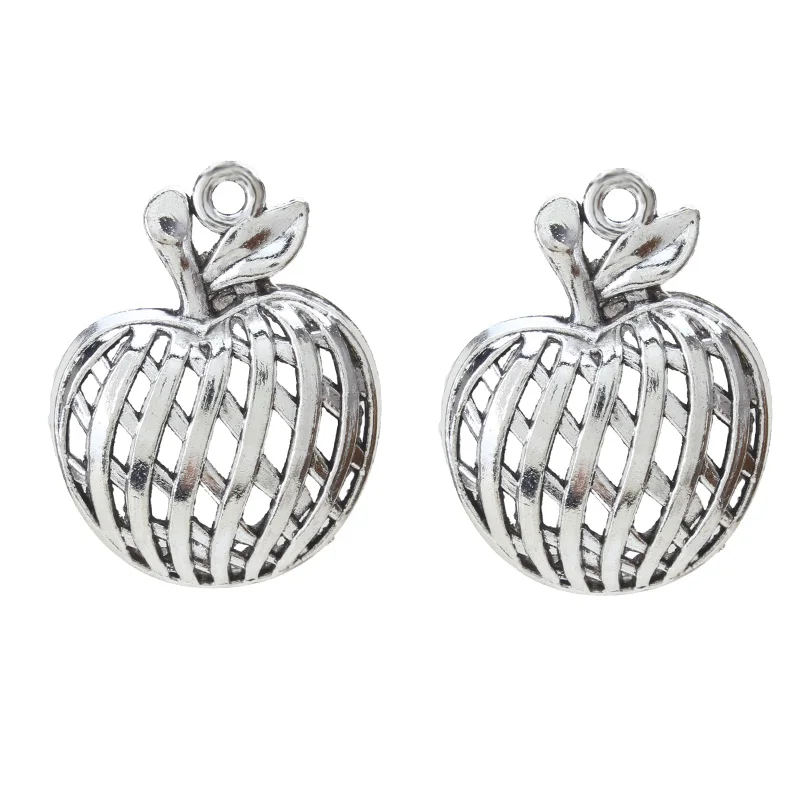 Out of stock 5pcs/lot 29*38mm Charm Silver Apple Shape Bracelet Necklace Jewelry Accessories Pendant | Украшения и аксессуары