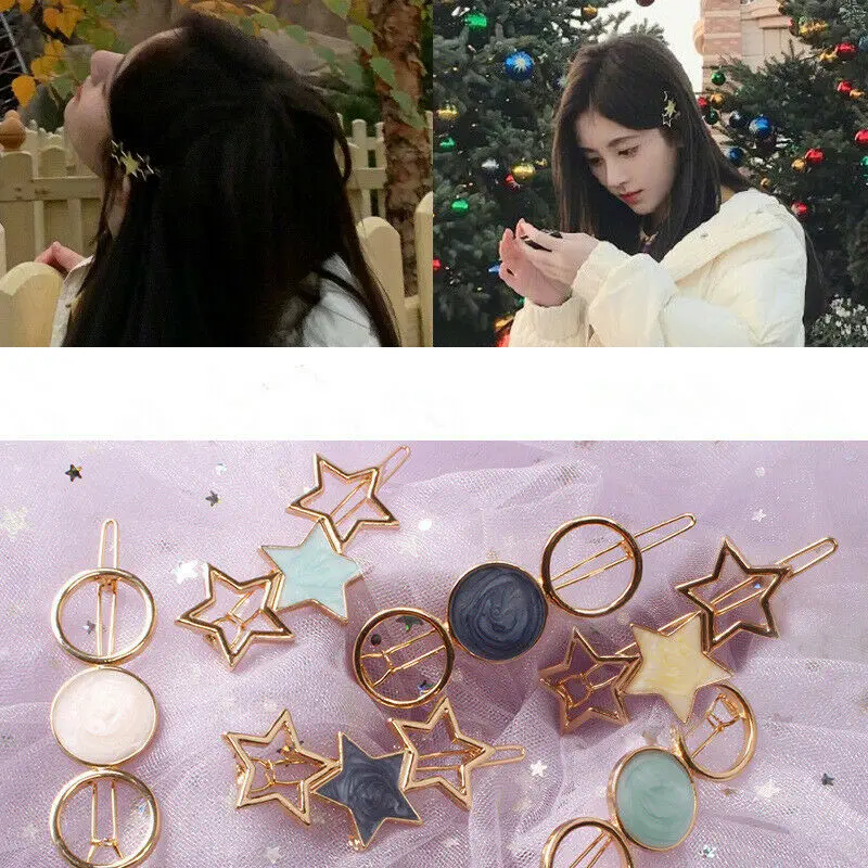 2019 Elegant Women Star Hair Clip Headwear Ornament Headband Hairpin Barrette Fashion Accessories Pins заколки | Красота и