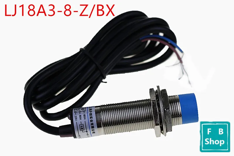 1 шт. LJ18A3 8 Z/BX M18 DC 6 36 в 3 провода NPN NO мм синяя головка Индуктивный датчик
