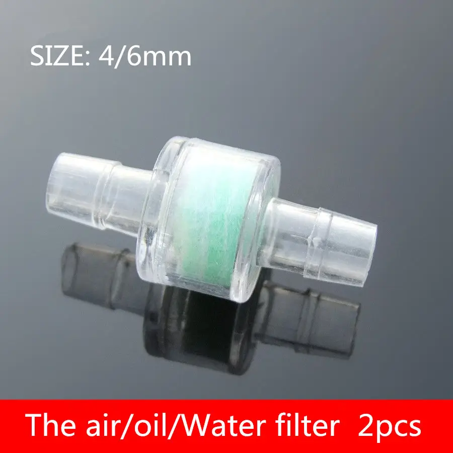 

2PCS PC018 4/6mm Filter screen Suction filter pump fittings The air/oil/Water filter Fish tank filter net Model accessories