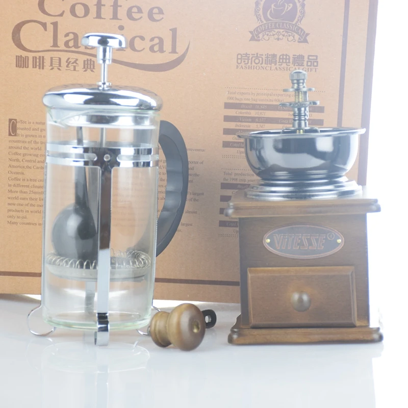 Набор для бариста Ecocoffe Кофеварка одна кофемолка французская Press350ML Подарки Для