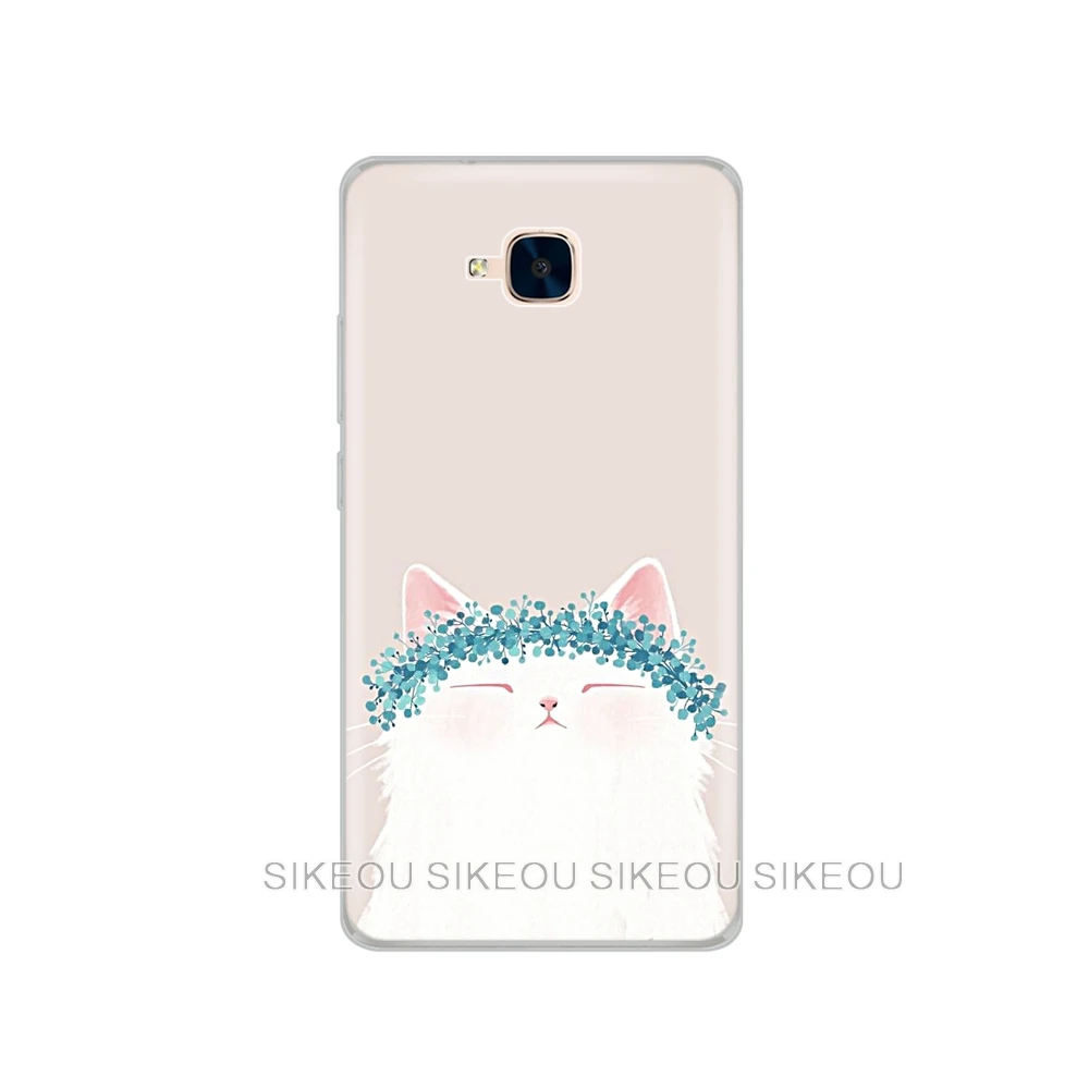 10742 Чехол для Huawei Honor 5C, силиконовый чехол, русская версия, задняя крышка для Huawei Honor 5C, без отверстия для отпечатков пальцев, милый кот - Цвет: 10742