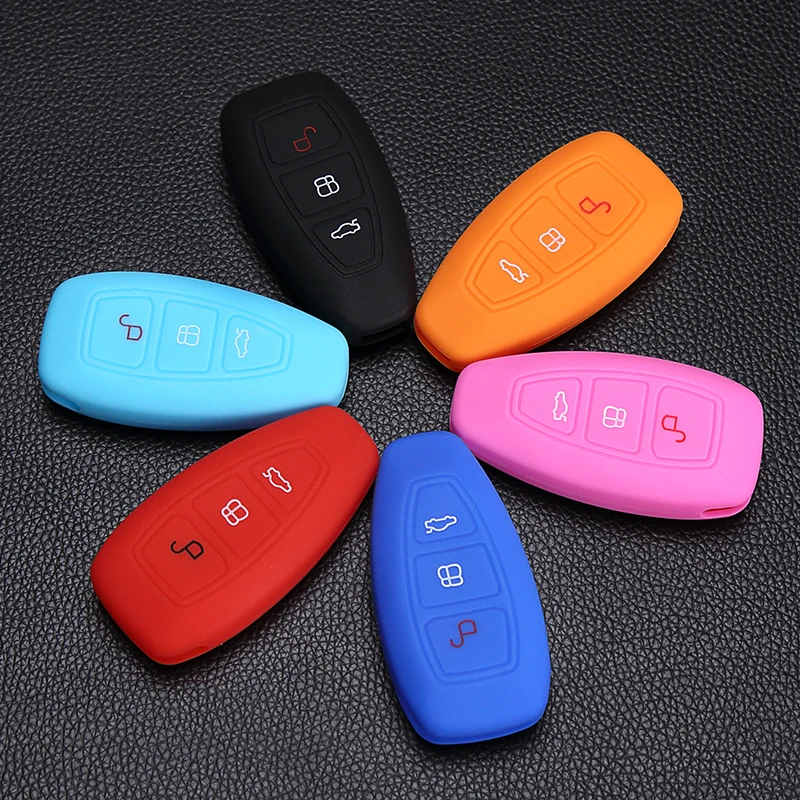 Силиконовая защитная сумка с 3 кнопками чехол для автомобильного ключа