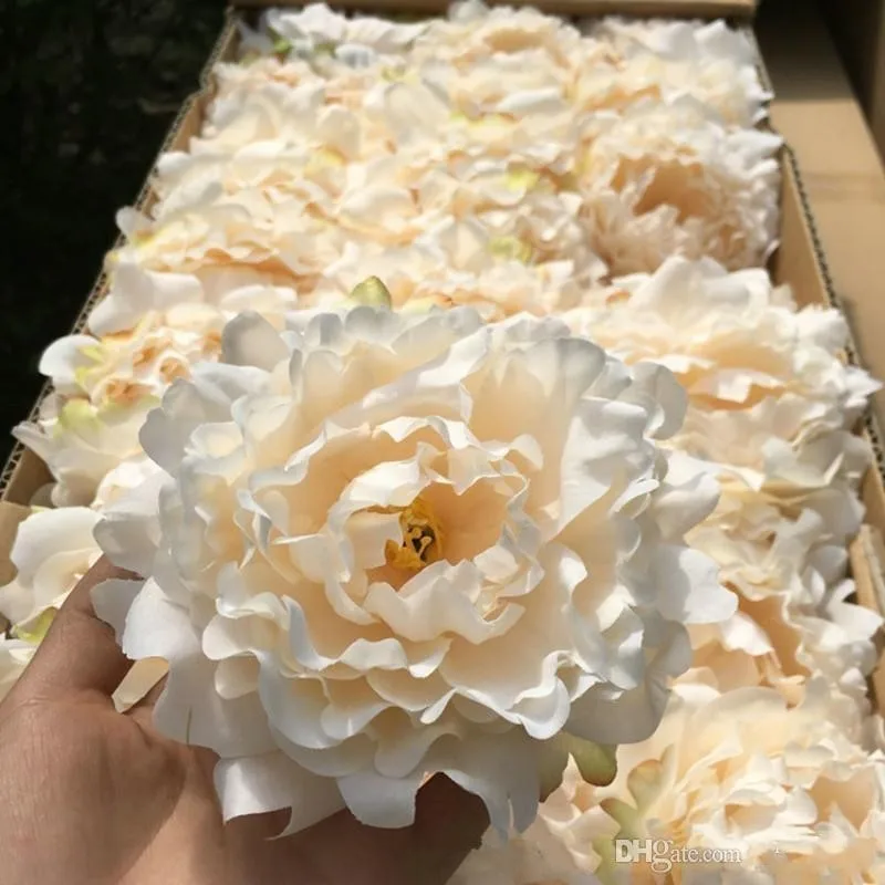 

15CM Artificial Flowers Silk Peony Flower Heads Wedding Party Decoration Supplies Simulation Fake Flower Head Home Decorations