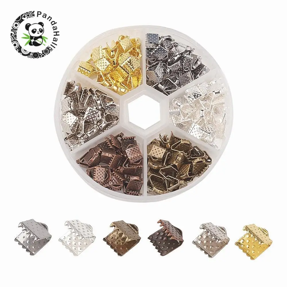 

Железные концы ленты, смешанный цвет, 6x7 мм, отверстие: 2 мм