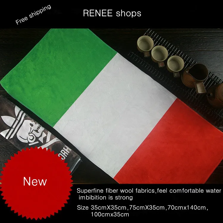 ТКАНЕВОЕ полотенце из сверхтонкого волокна итальянские флаги m68 для танцев