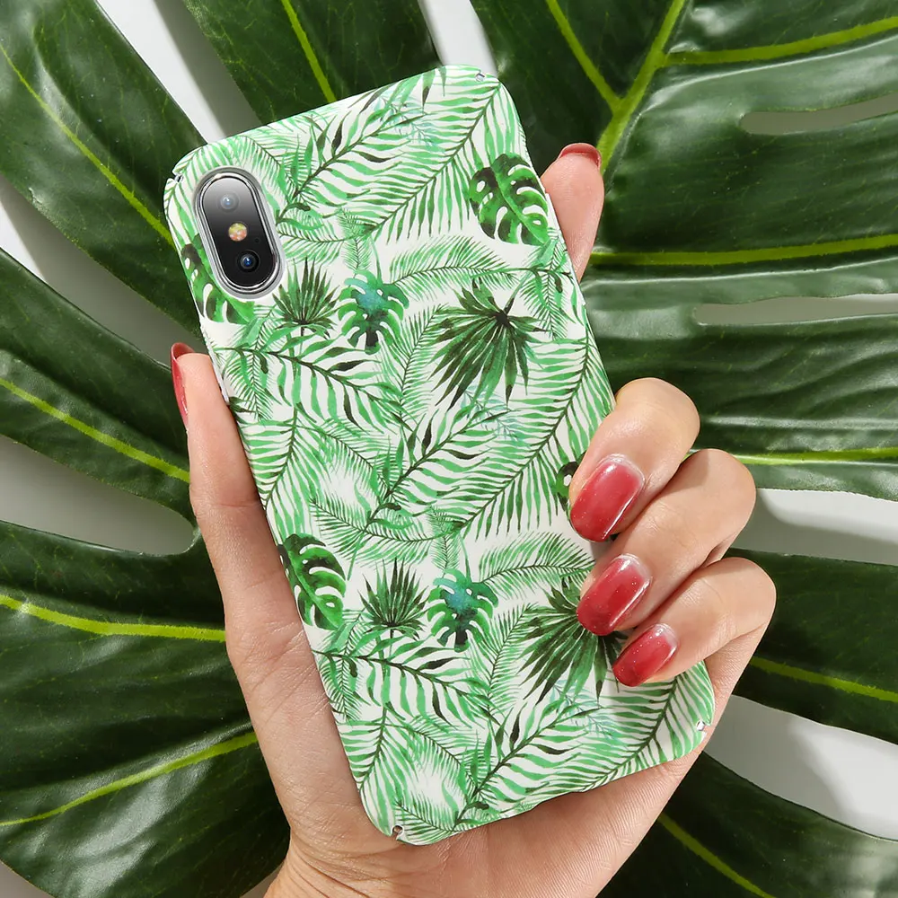 KISSCASE Hard PC Floral Case For iPhone X XS Max XR 6 6S 7 8 Plus Flower Patterned Phone Back Covers Capinhas |