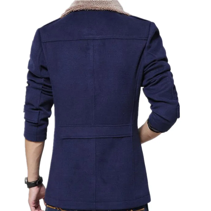 2018 шерстяная куртка-бомбер мужская зимняя утепленная повседневная