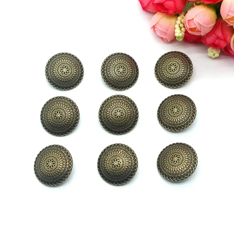 Блестящие 10 шт. металлические Швейные Кнопки Скрапбукинг Круглый хвостовик