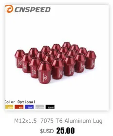 Cnspeed 20 шт. M14x1.5 к M12x1.5 гоночный автомобиль колесо Стад преобразования Tall lug болты заклепки 58 мм YC101107