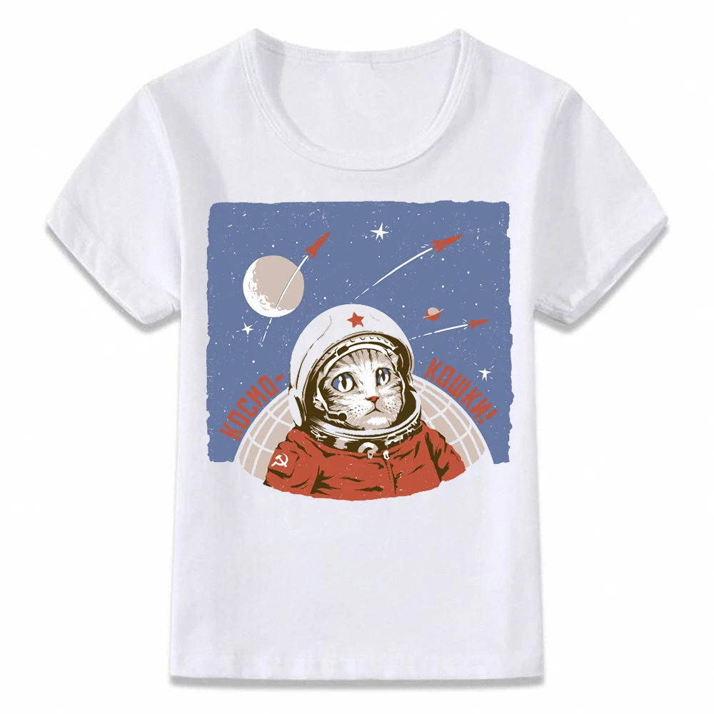 

Kids T Shirt Soviet Union Space Adventure Astronaut Cat Dog and Hamster Children T-shirt for Boys/Girls Toddler Shirts Teeoal010