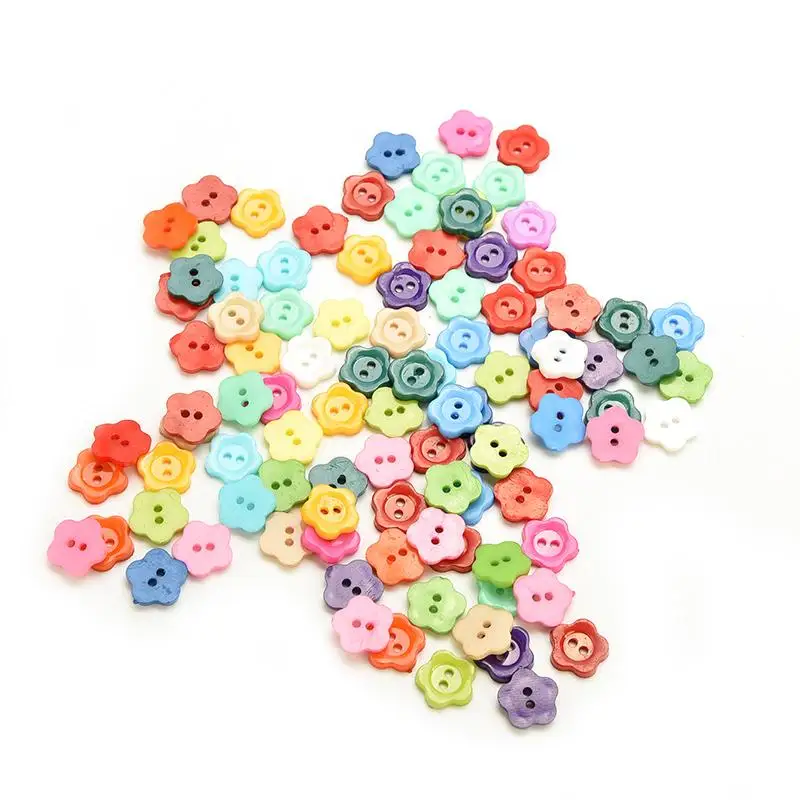 Оптовая продажа пластиковые пуговицы 100 шт./лот швейные 10 мм с 2 отверстиями