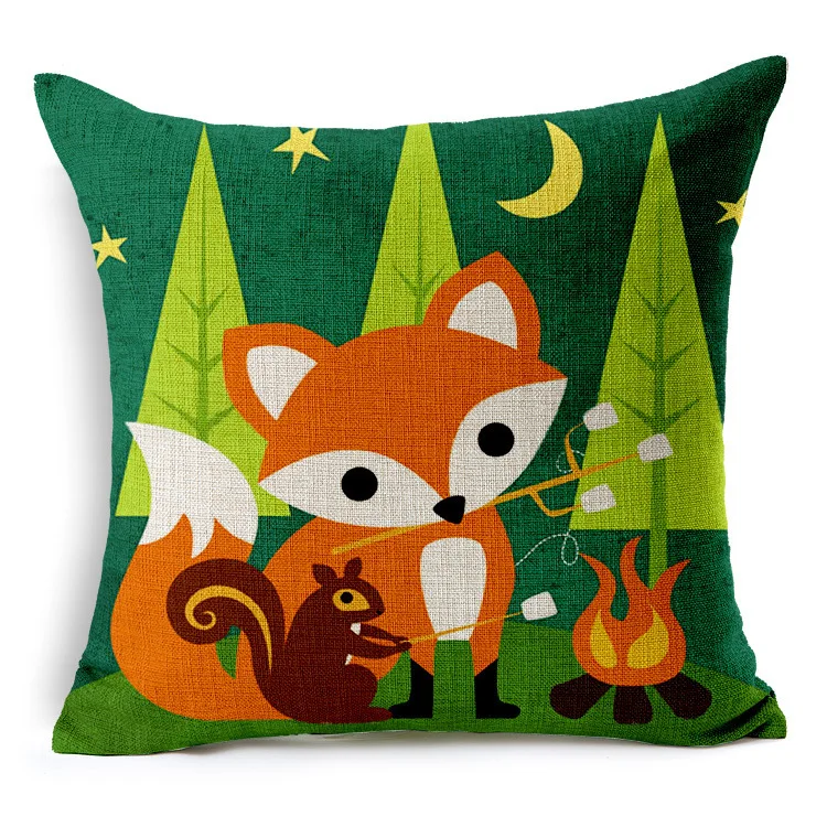 C Книги по искусству Ун Животные Red Fox подушки Чехлы горы дерево чехол для