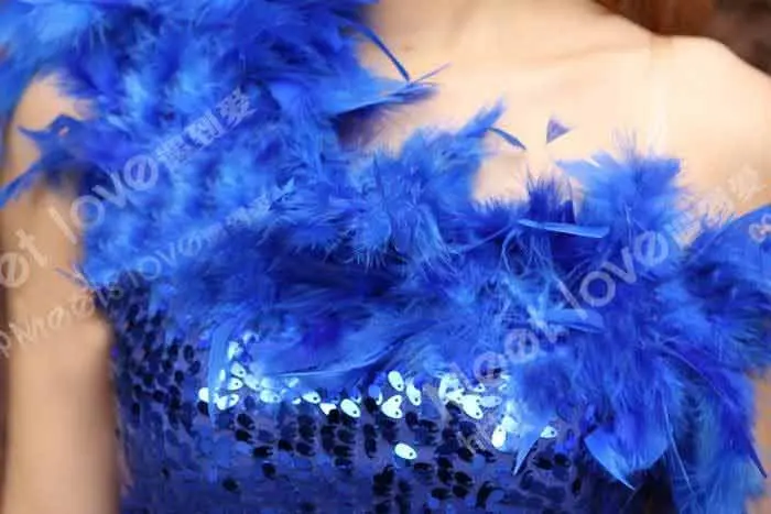 Оптовая продажа дешевое новое платье на одно плечо без рукавов с блестками и