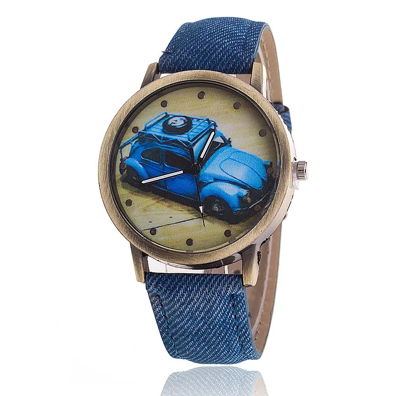 Горячая Распродажа модные брендовые кварцевые часы с рисунком автомобиля