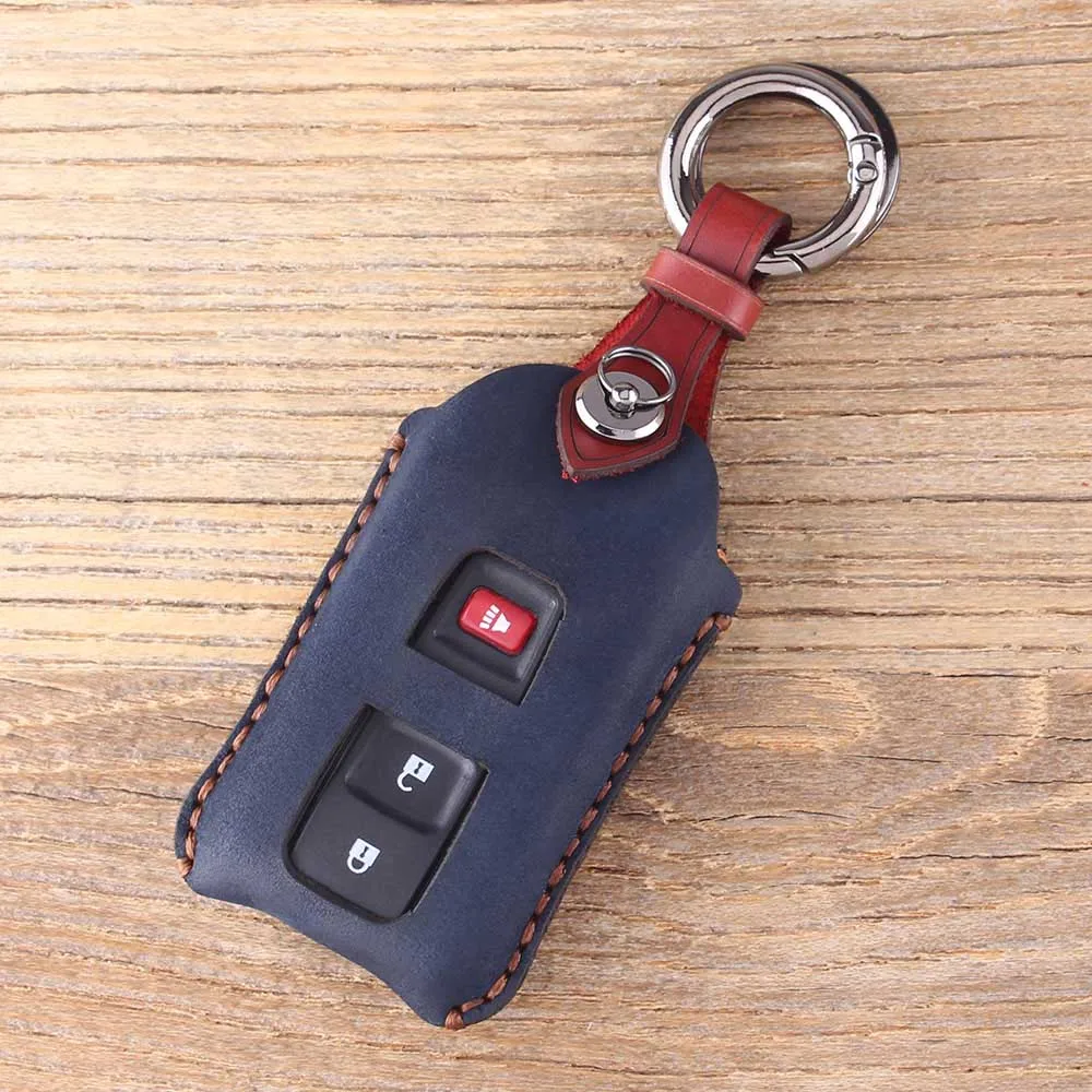 Защитный чехол KEYYOU для ключа из натуральной кожи с 3 кнопками Toyota Prius 2004 2009 2 +