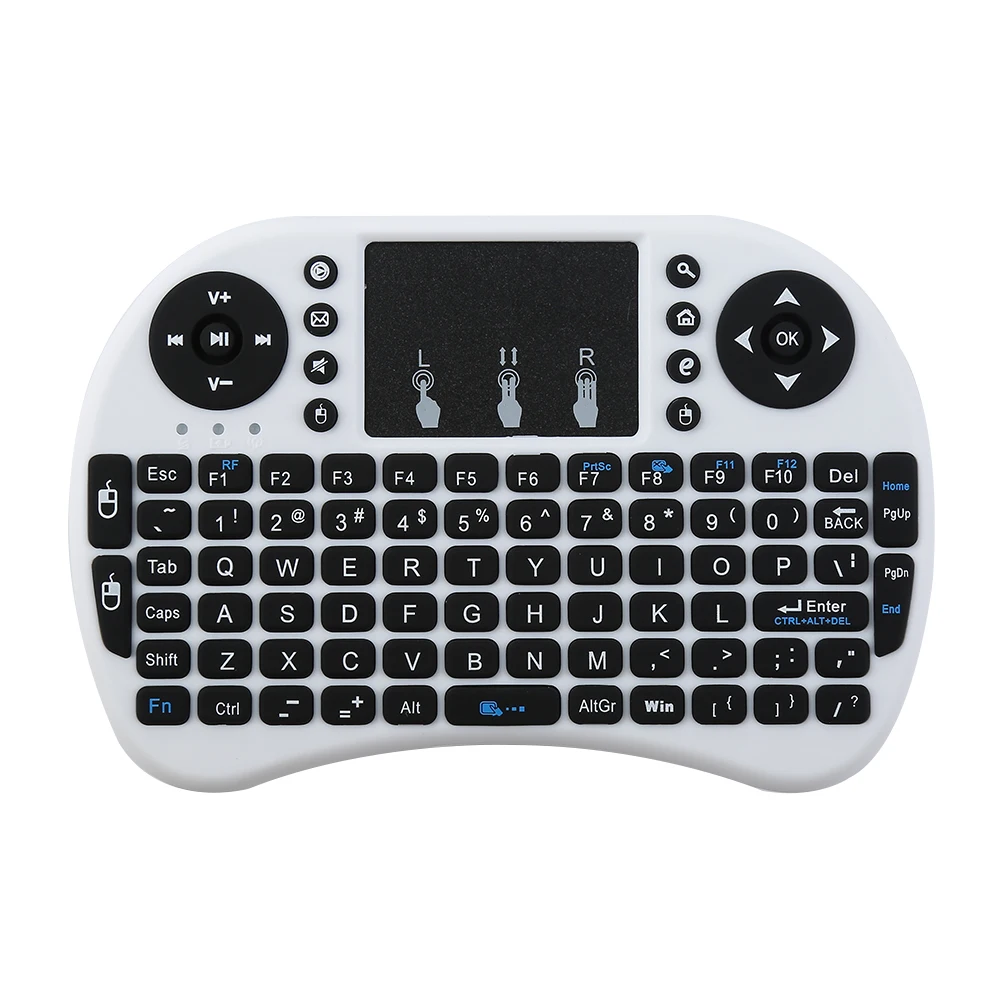 WHITE Беспроводная мини-клавиатура Fly Air mouse 2,4G с сенсорной панелью для игр, интеллектуальный пульт дистанционного управления для приставки Smart tv - Цвет: WHITE