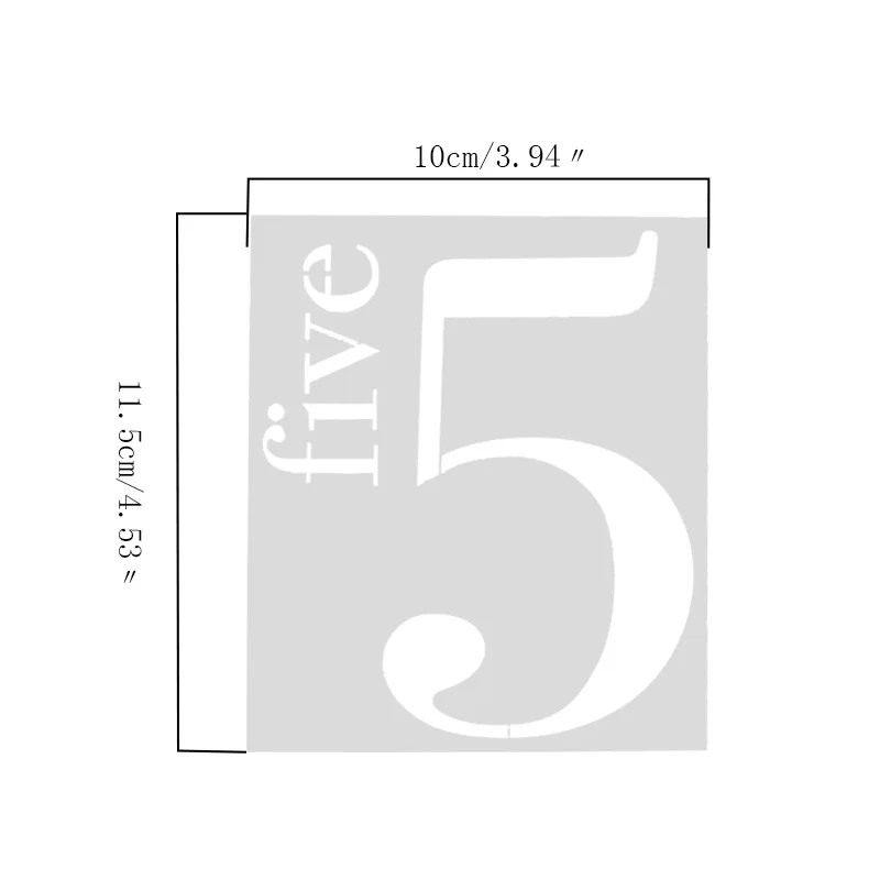 Трафареты для скрапбукинга с английскими цифрами 10 шт. декоративные трафареты