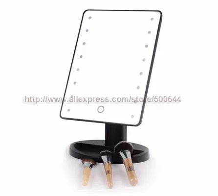 Профессиональный Smart Touch Сенсор 16 LED Макияж зеркало столик на одной стороне косметическое зеркало и
