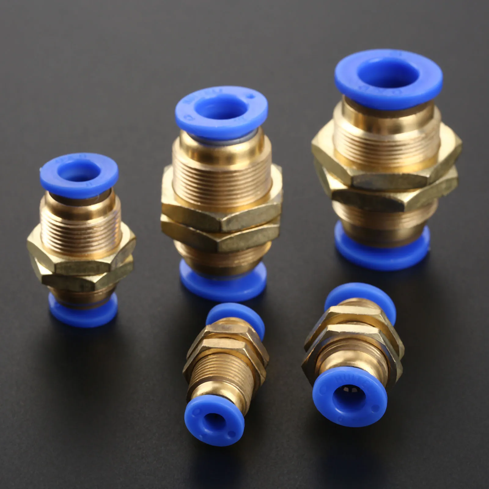 2 шт./лот пневматические фитинги перегородка коннектор один толчок для