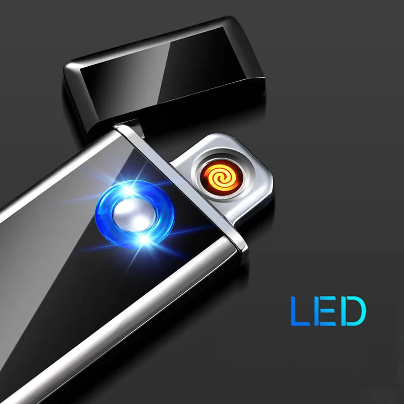 Электрический зажигалки Double Face зажигания зарядка через USB для сигарет