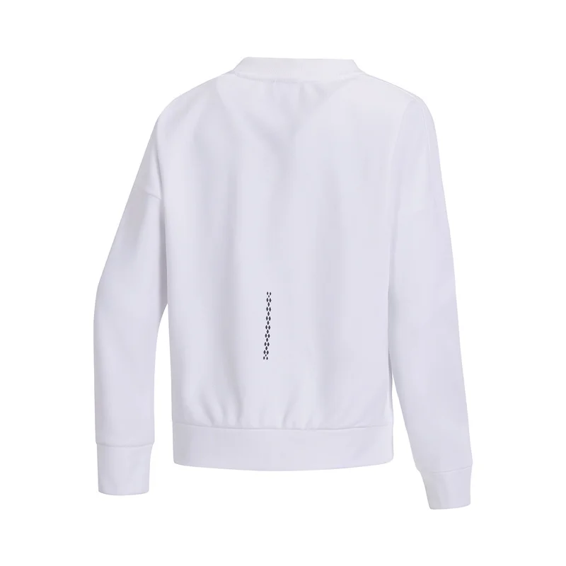 Li Ning Женский трикотажный топ с длинным рукавом 100% полиэстер свободный крой