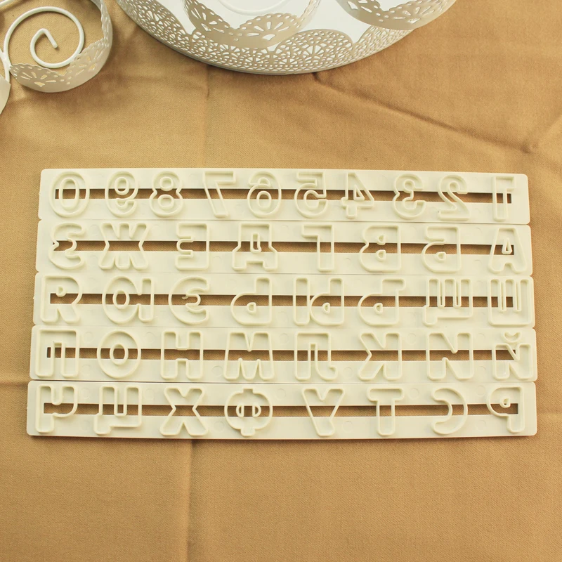Christmas Russian Alphabet Number Cookie Pastry Cutters letters Biscuit Fondant Decorating Tools |