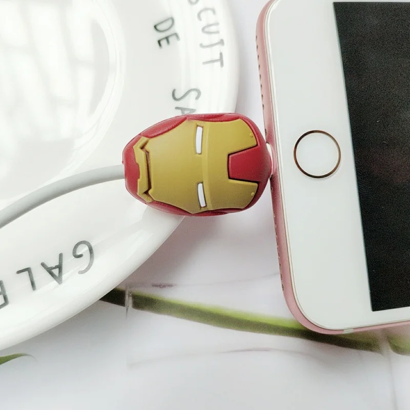 Кабель аксессуар крышка для iphone 6 7 8 x USB кабель защитный кабель животное кукла укусы мультфильм USB зарядное устройство протектор для кабеля передачи данных