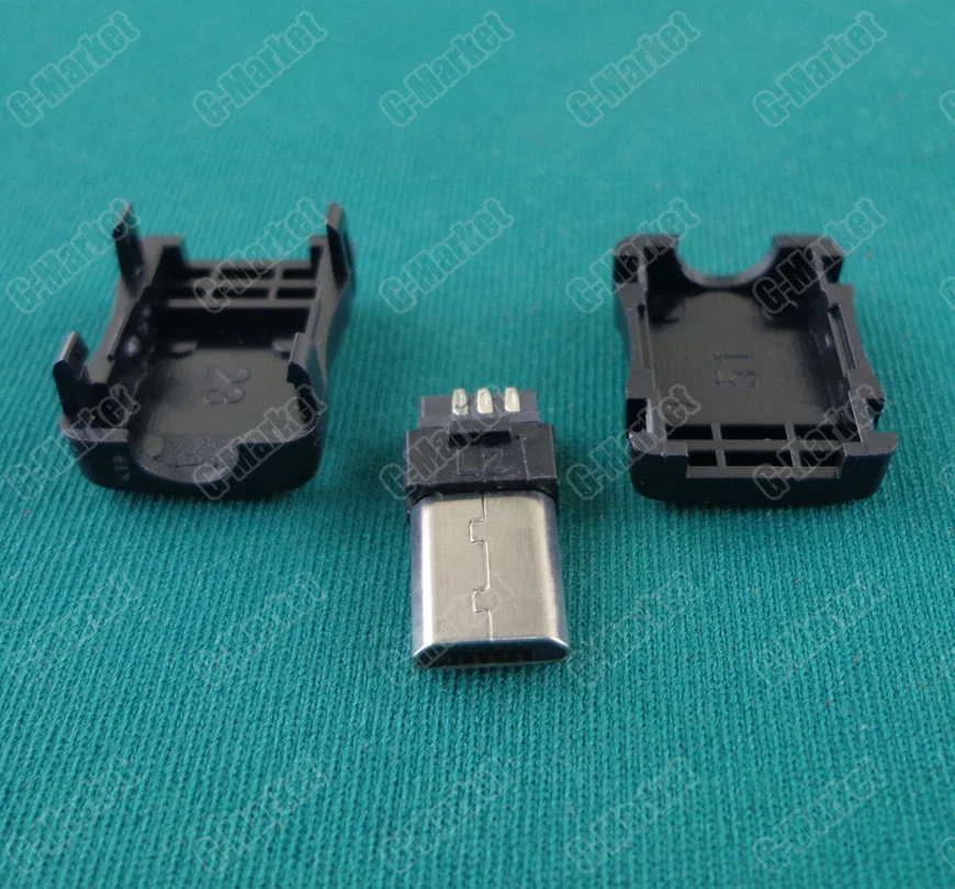 100 шт. Т разъем Micro USB 5 контактов пластиковая крышка длинный 8 мм|8mm connector|cover forcover