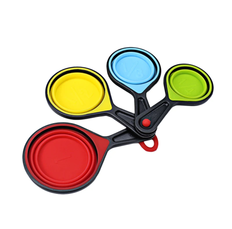 4 шт./компл. экологичный складной силиконовый Измерительный набор инструменты шт