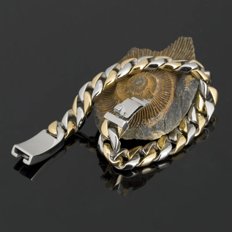 Браслет-цепочка из полированной нержавеющей стали 12 мм | Украшения и аксессуары