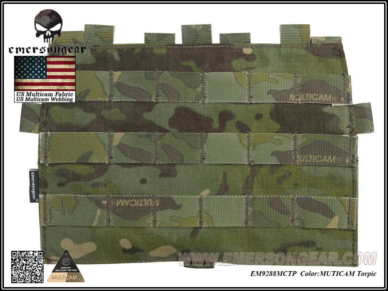 EmersonGear MOLLE Panel For:AVS JPC2.0 VEST Tactical Vest Accessories EM9288 Multicam Tropic