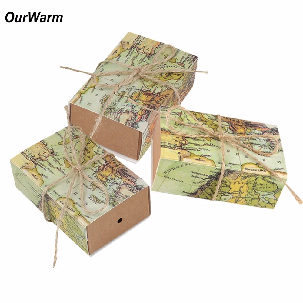 Ourwarm 10 шт. коробка конфет свадебный подарок для гостей Бумага подарок Коробки Сумки событие для вечеринок Halloween Party украшения